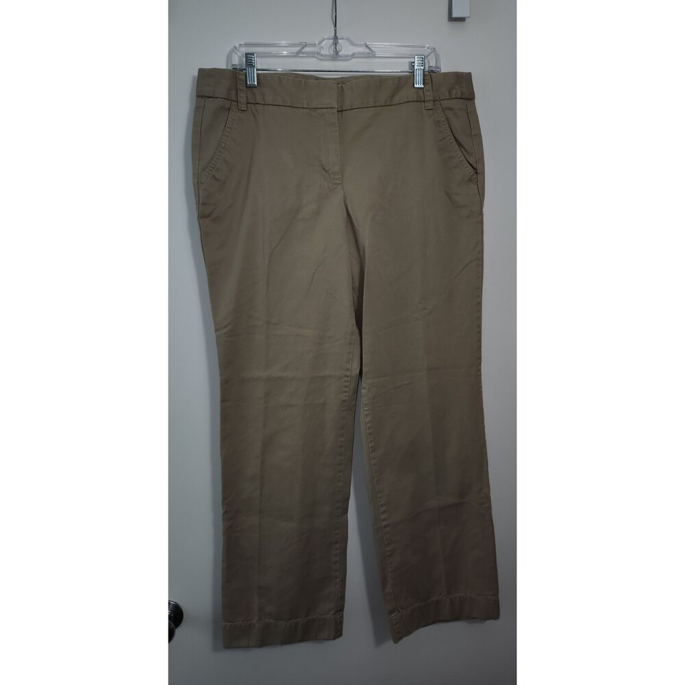 J.Crew Womens Sz 14 Favorite Fit Broken-In Chino Pants Bottoms Tan Khakis Cotton